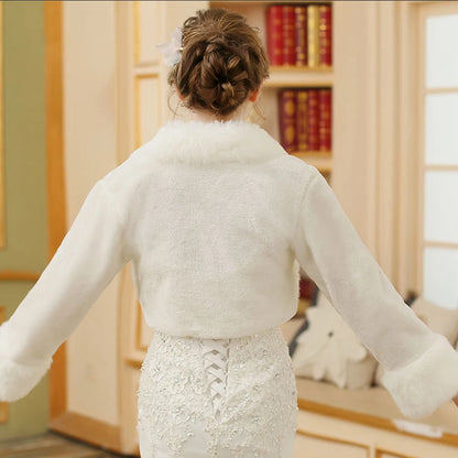 Warm Faux Fur Long Sleeve Crop