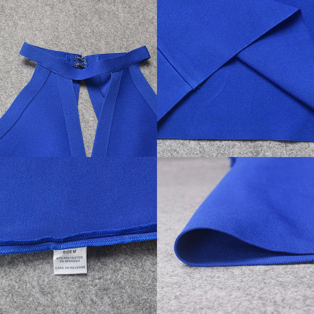 Halter Keyhole Bandage Dress