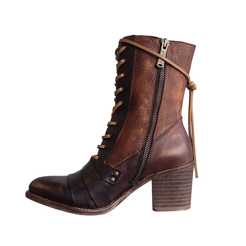 New Women German Outdoor Lace-up Ankle Boots