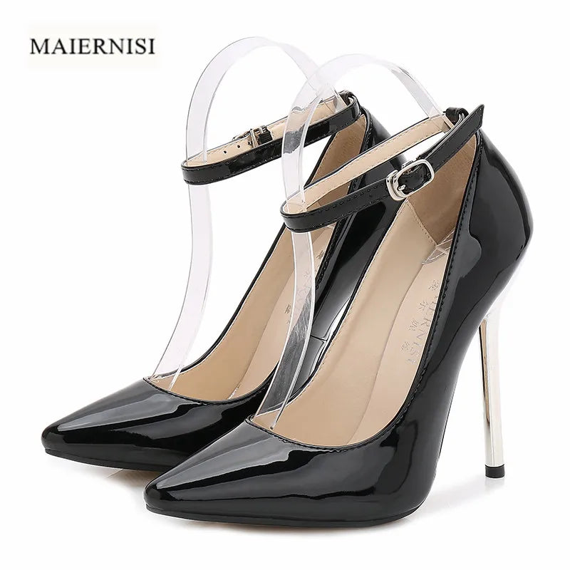 High Heels Shoes Ankle Strap Pumps