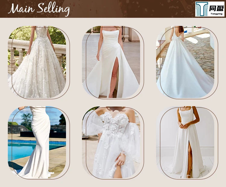 Backless Lace Embroidery Wedding Bridal Dress - Shellss