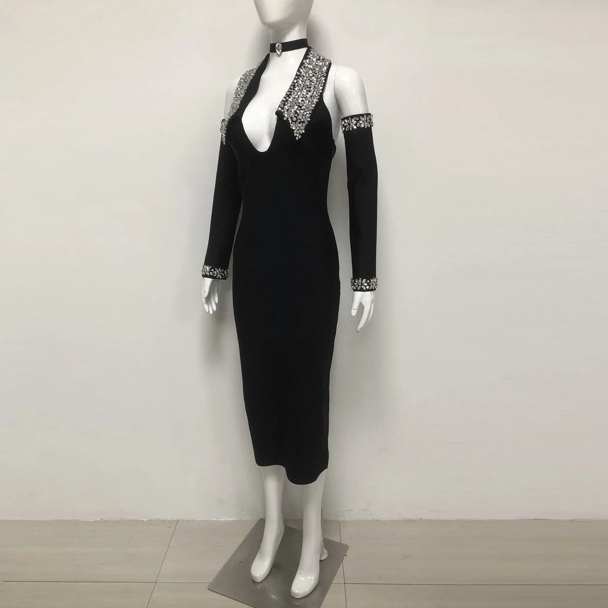 Luxury party Black Halter