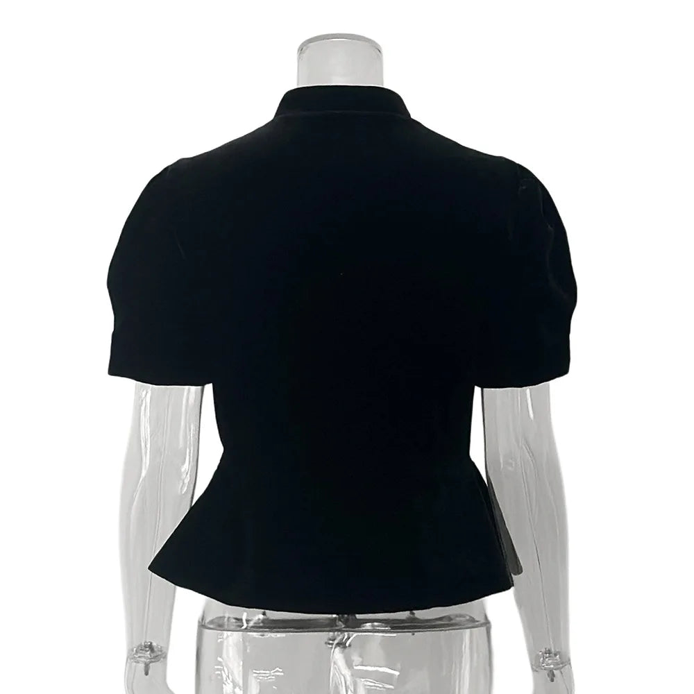 Elegant Puff Short Sleeve Top