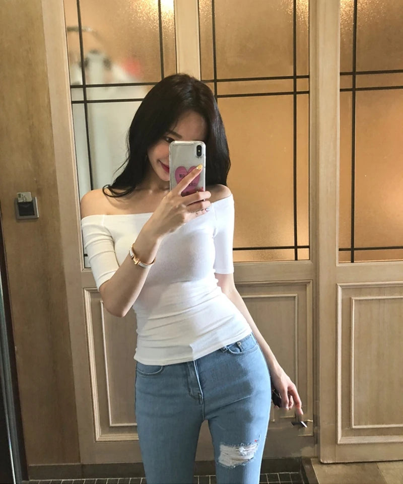 T-Shirt offshoulder Casual