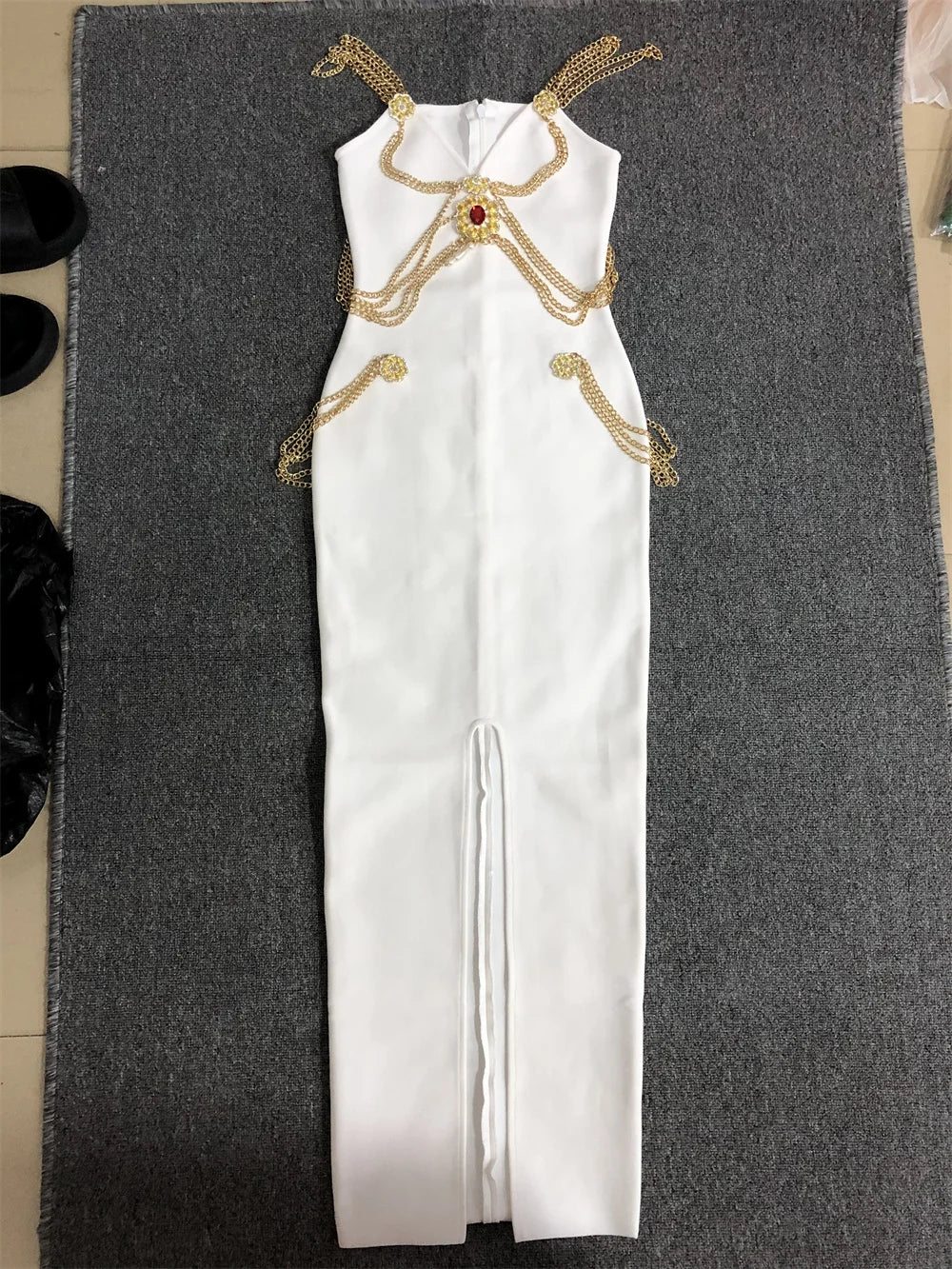 Bandage Strap Gold Chains dress - Shellss