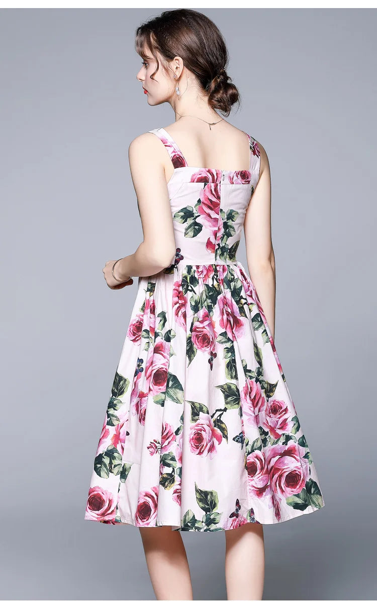Pink Floral Midi