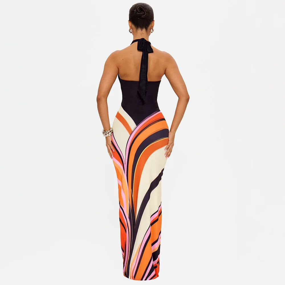 Sexy Halter Neck Backless party