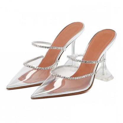 Rhinestones satin Women Pumps Slippers