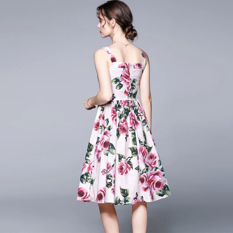 Pink Floral Midi