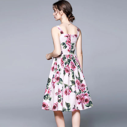 Pink Floral Midi