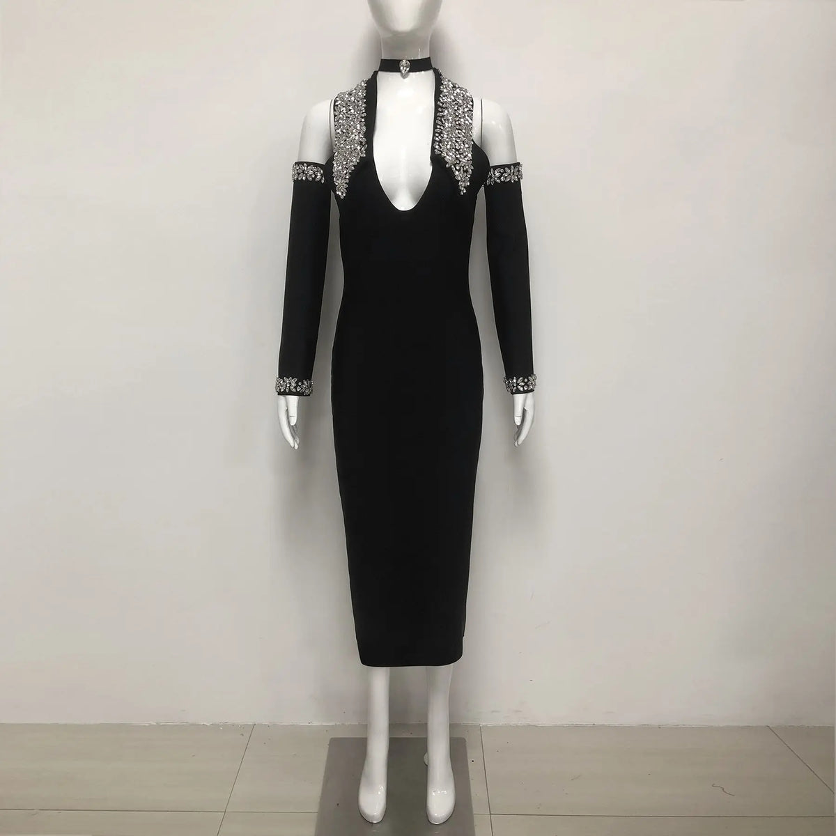 Luxury party Black Halter