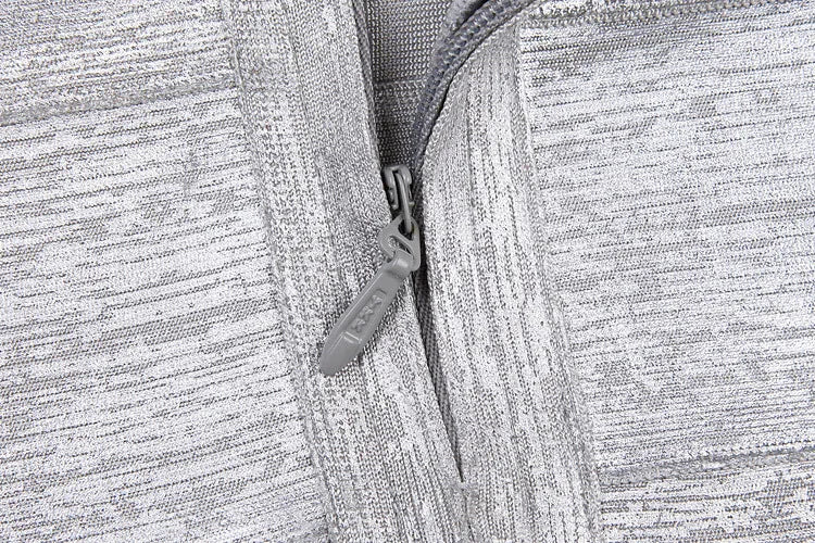 Silver bandage mini dress