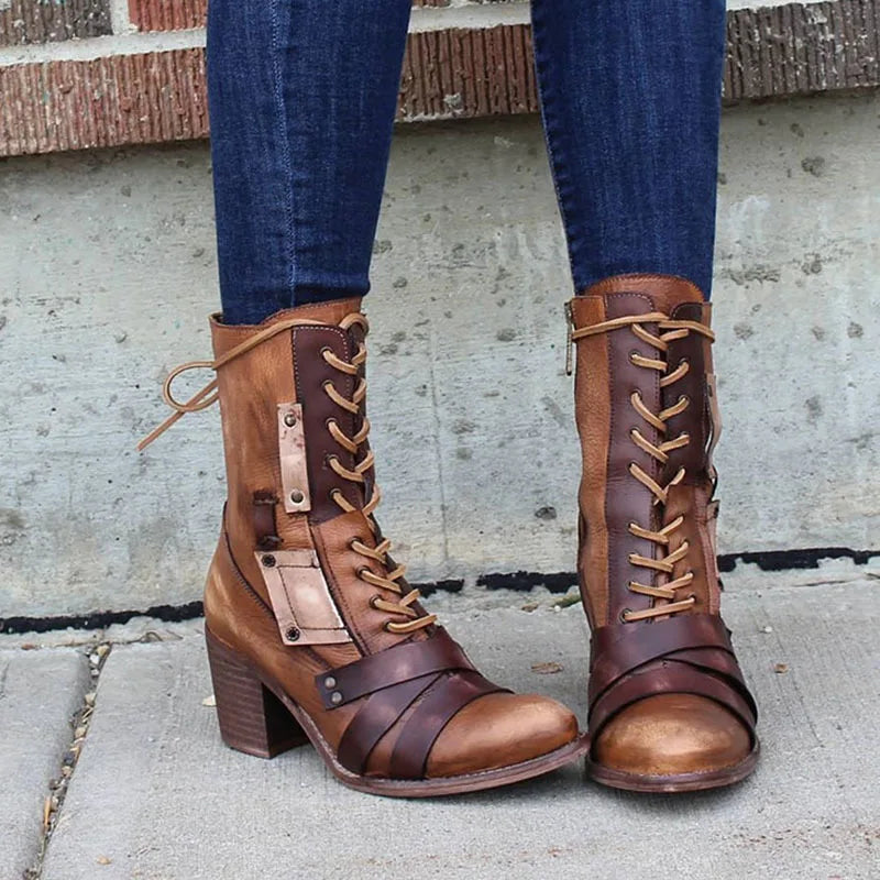 New Women German Outdoor Lace-up Ankle Boots