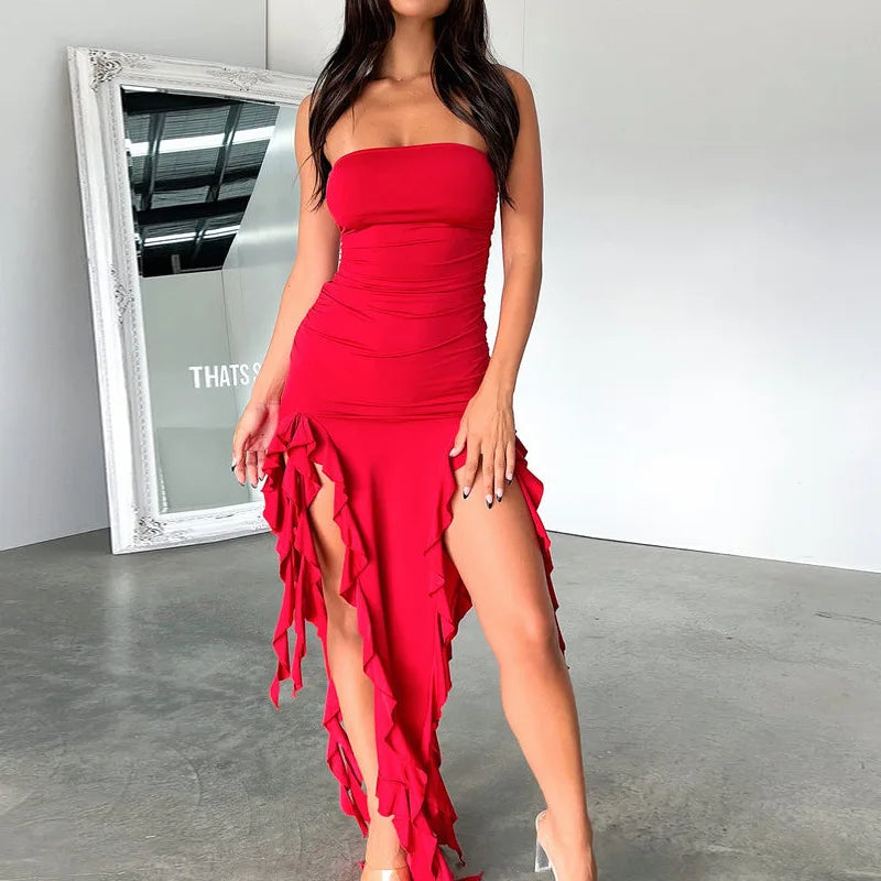 Slit Midi Dress