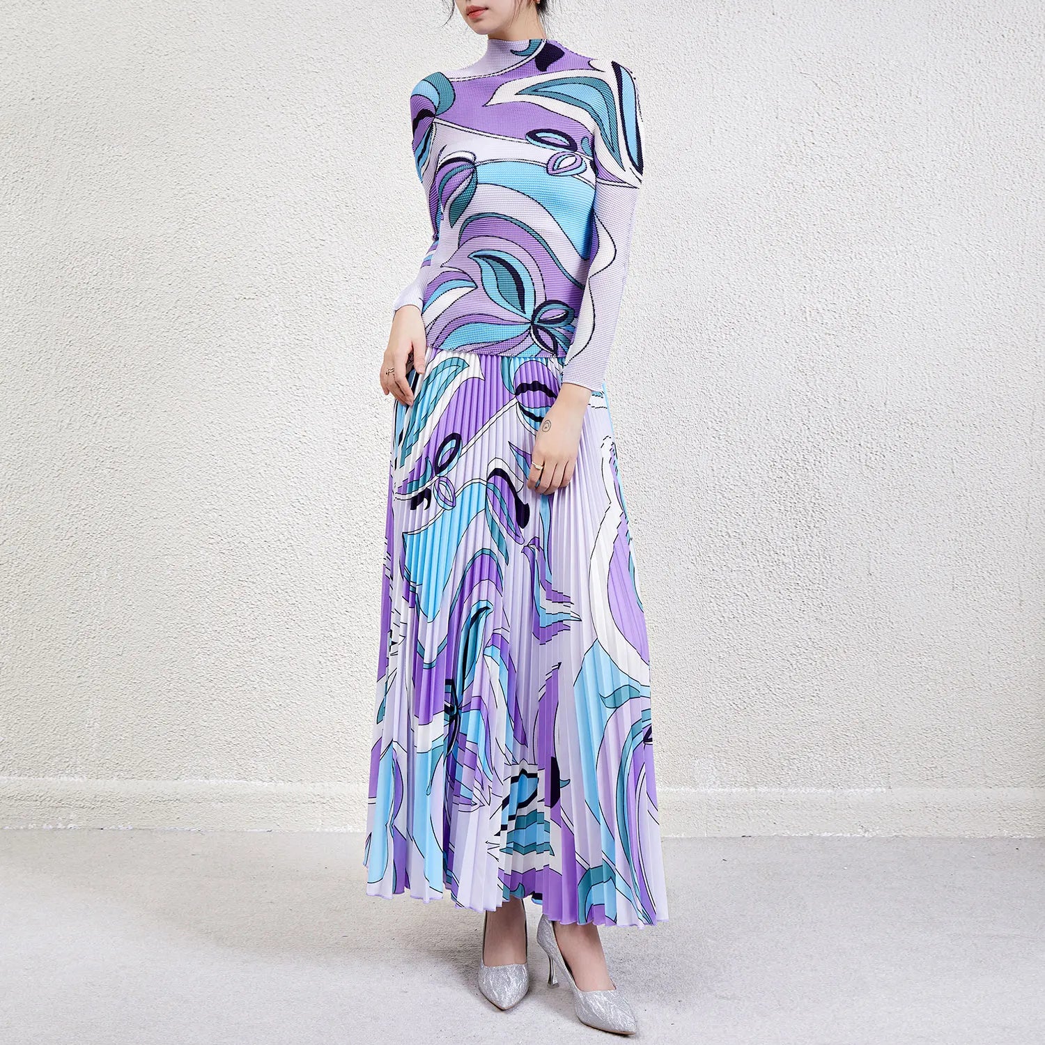 Pleated Purple Pucci Set
