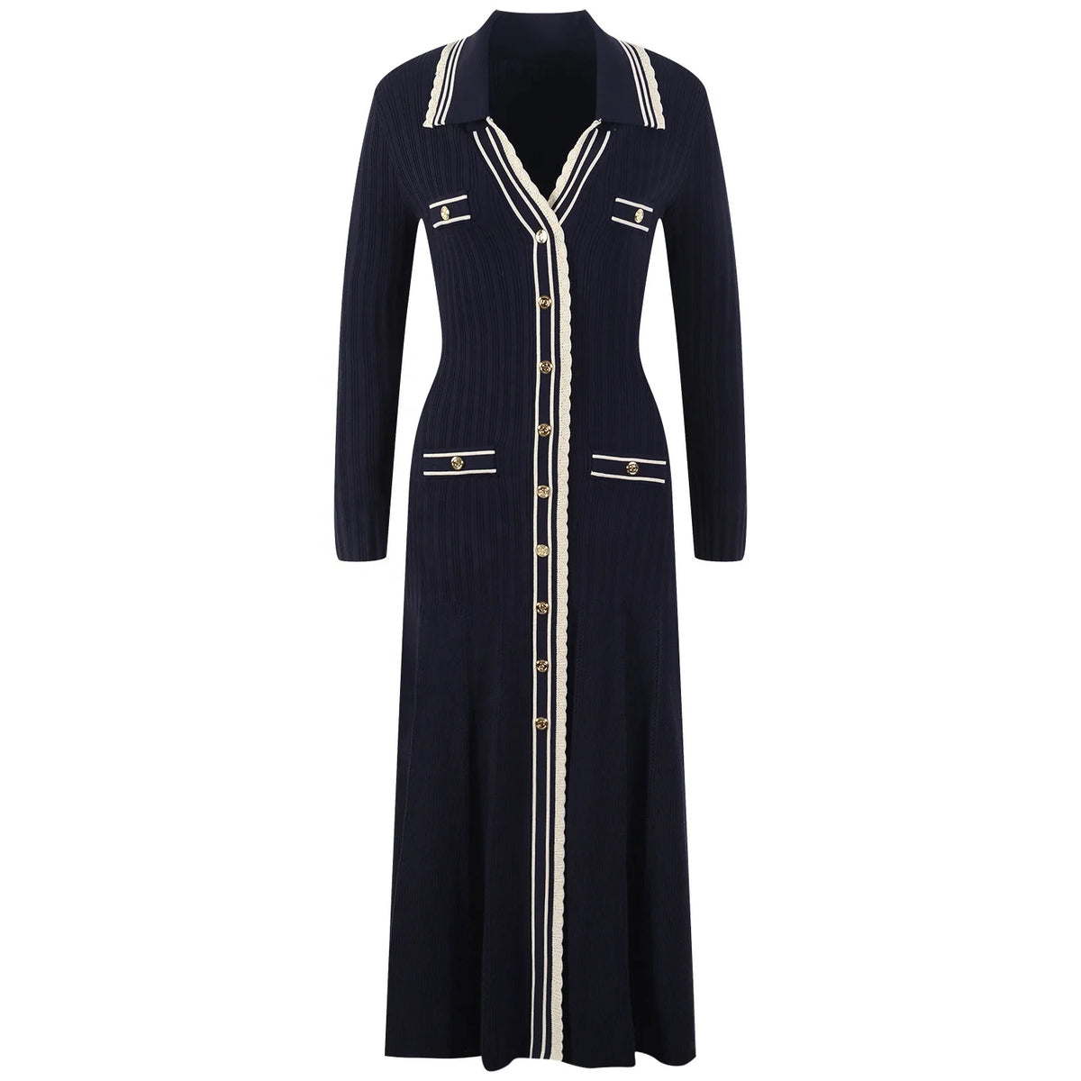 Basic V-neckline Women Knitted Spring Autumn Elegant Long Sleeve Bodycon 2026 Ladies Fashion Streetwear Dresses