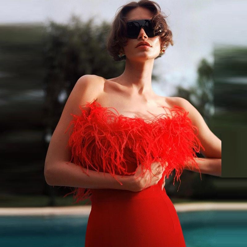 Feather French High-end Elegant Party - Shellss