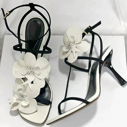 Designer flower heels