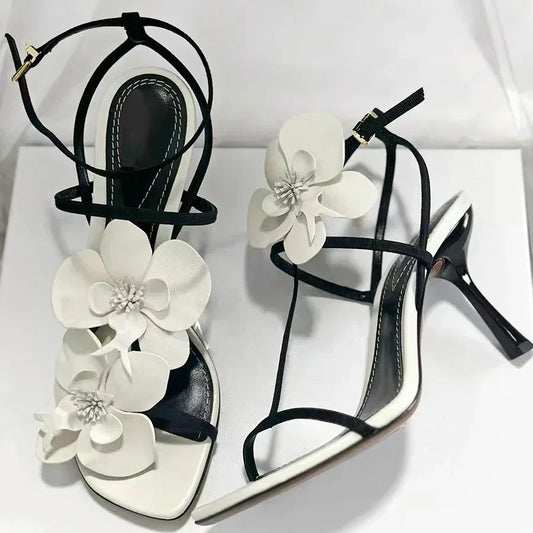 Designer flower heels