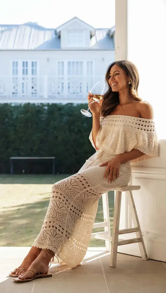 Lace net Off shoulder Dress
