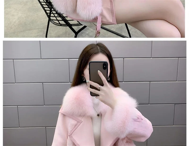 Women's Short Faux Coat Autumn Winter Imitation