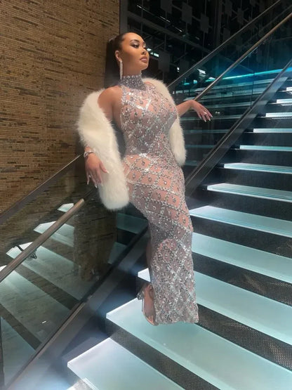 Sparkly Rhinestones Bodycon Dress