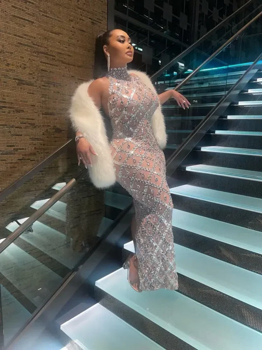 Sparkly Rhinestones Bodycon Dress