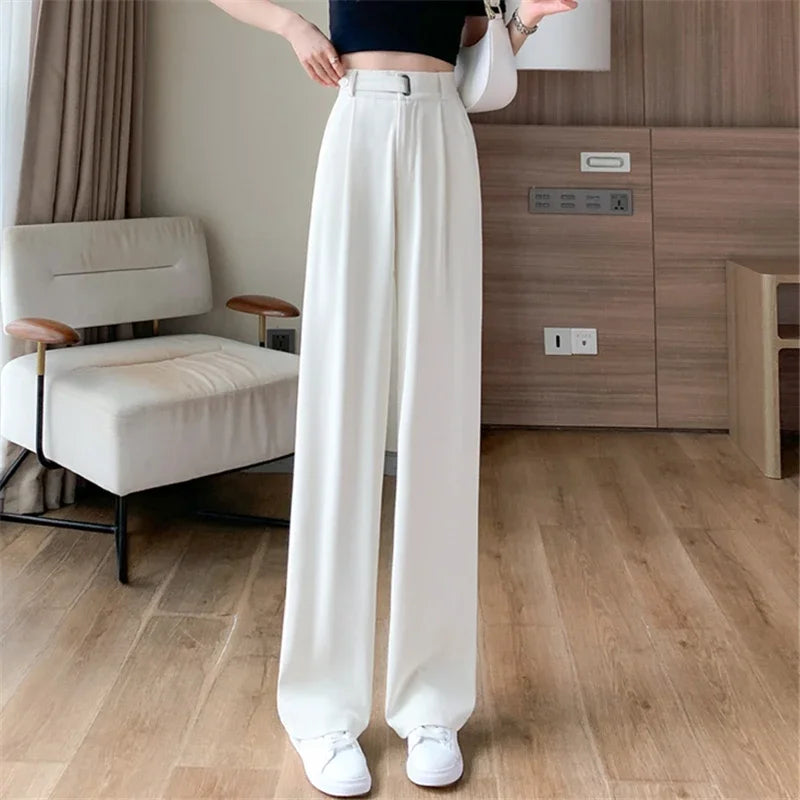 High Waist Suit Wide Leg Loose Trousers