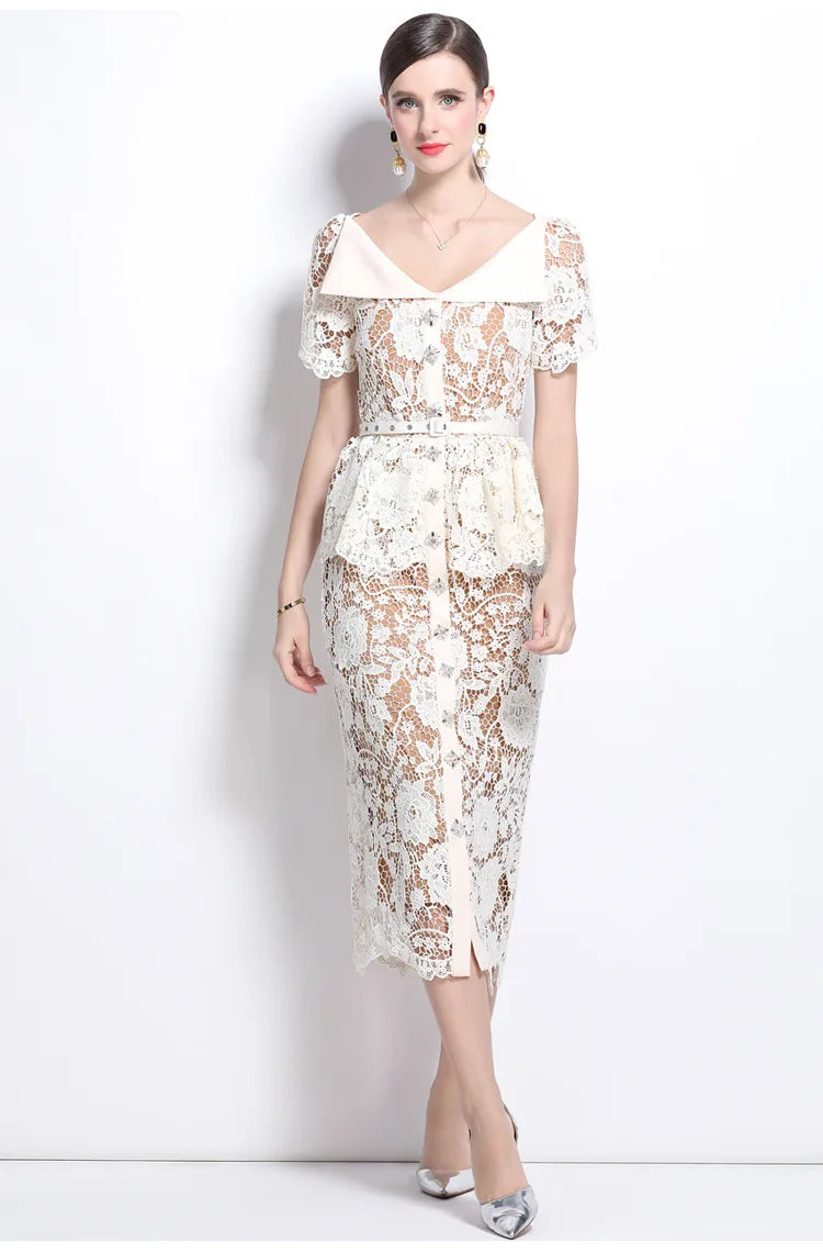 White Elegant Lace dress