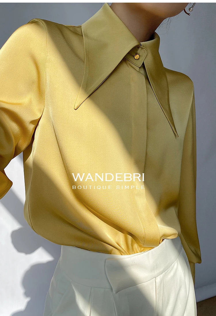 Stylish Elegant Turn Down Collar