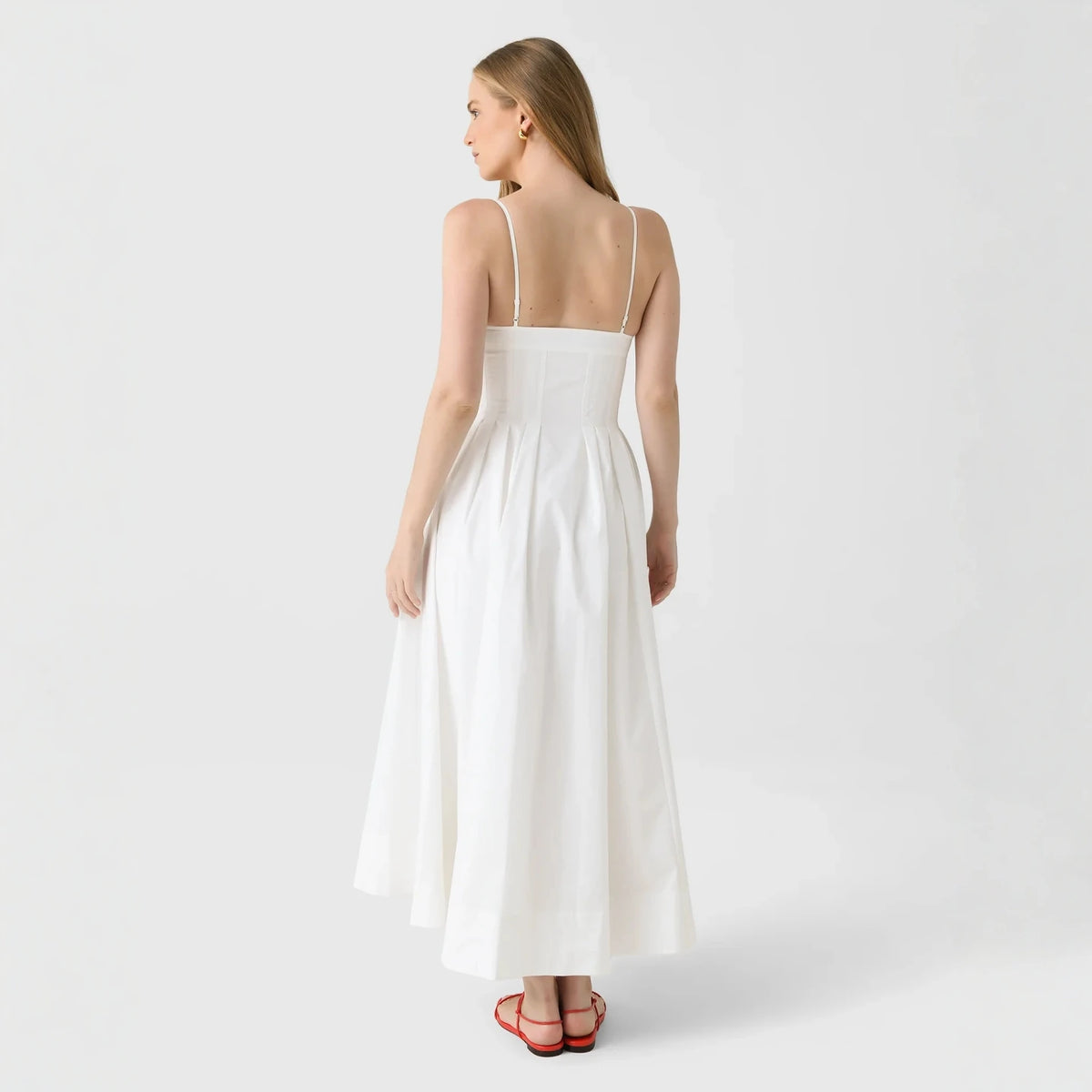 Ele High Waist White Dr JS Beautiful Beach Vaion Gown with Soft Light Filter Built-in Cotton Blend Svel X Ver... - Shellss