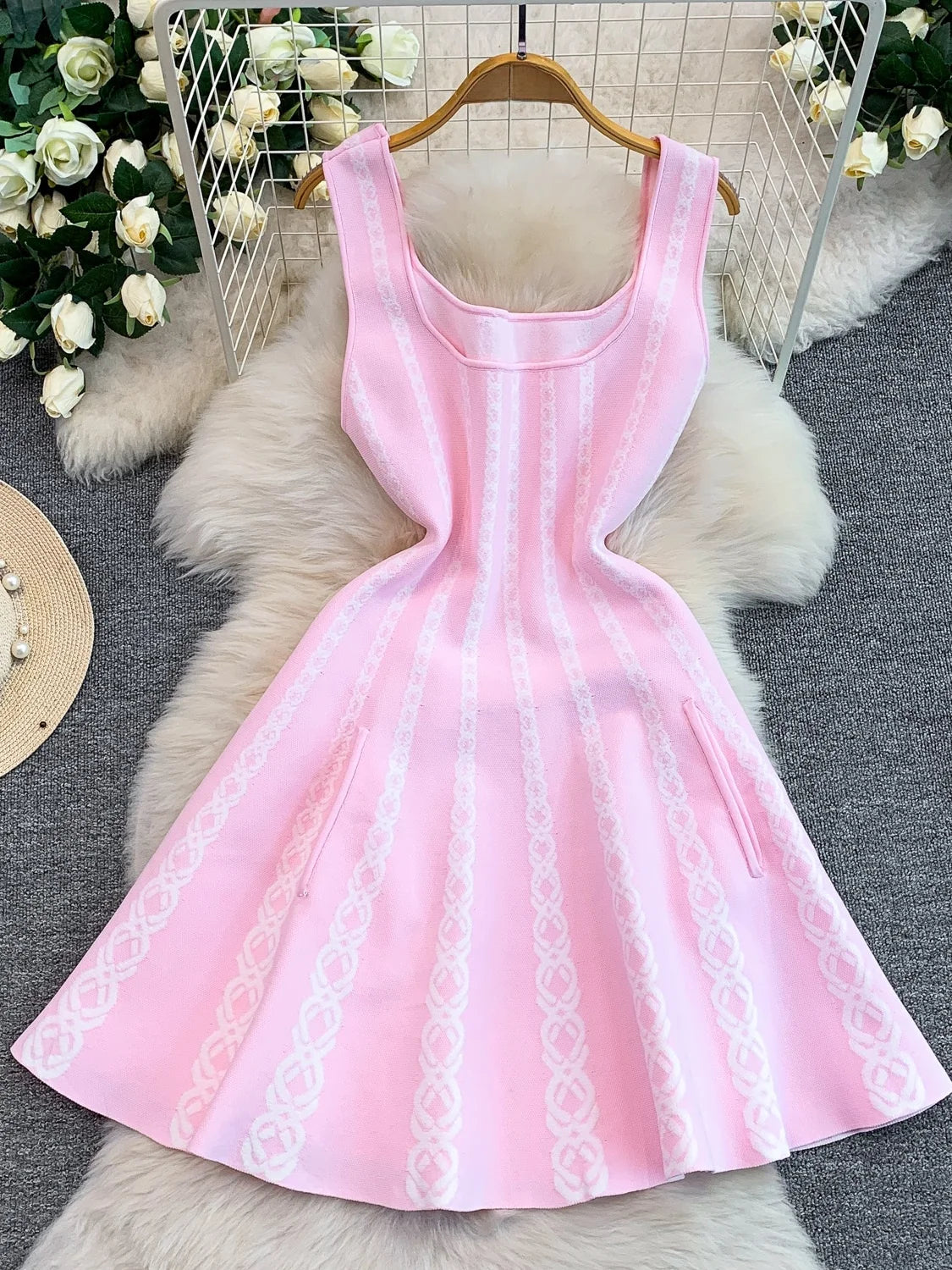 Maje Sandro Knit Pocket Dress