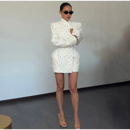 White Waist Cinching Floral dress