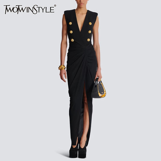 Bodycon buttoned dress