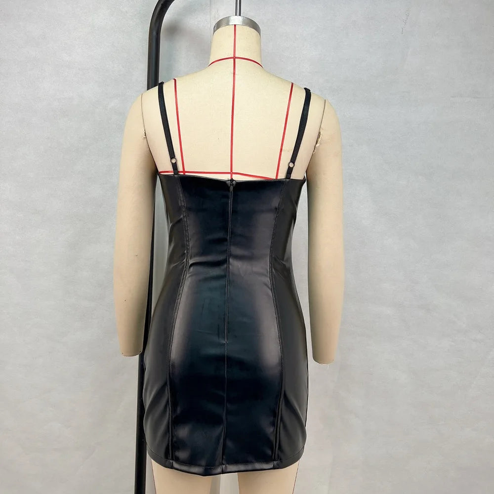 Faux leather Bodycon Dress