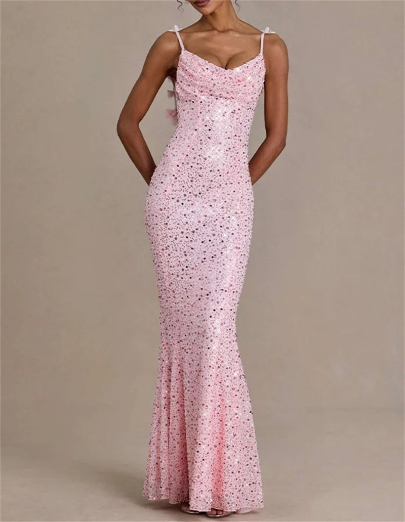 Backless Long Sheath Party