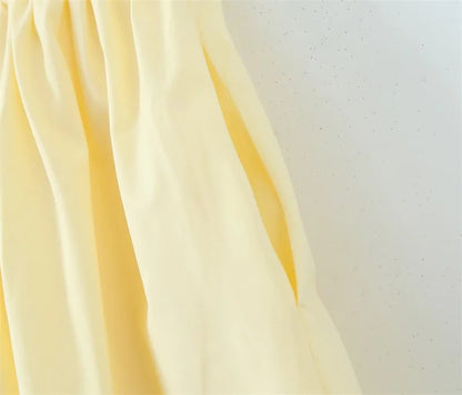 Puffy halter A-Line dress