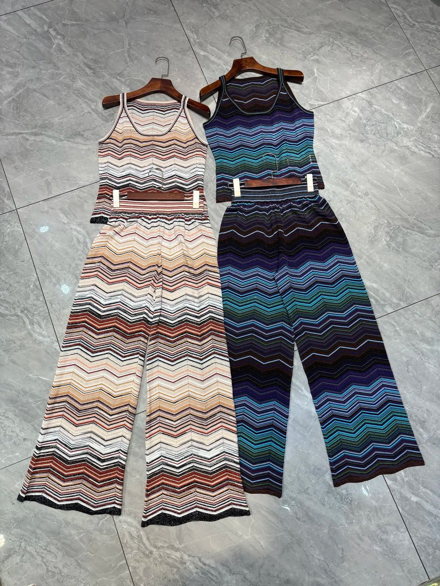 Missoni Chevron Metallic Pants Set