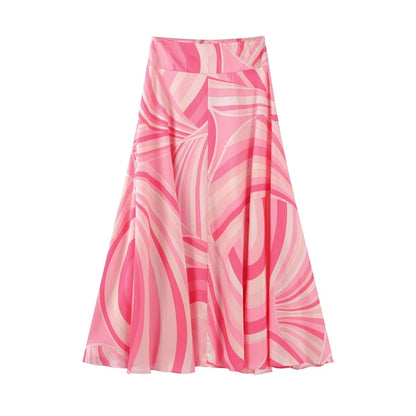 Marble Print Halter Satin Set