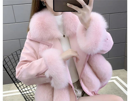 Women's Short Faux Coat Autumn Winter Imitation