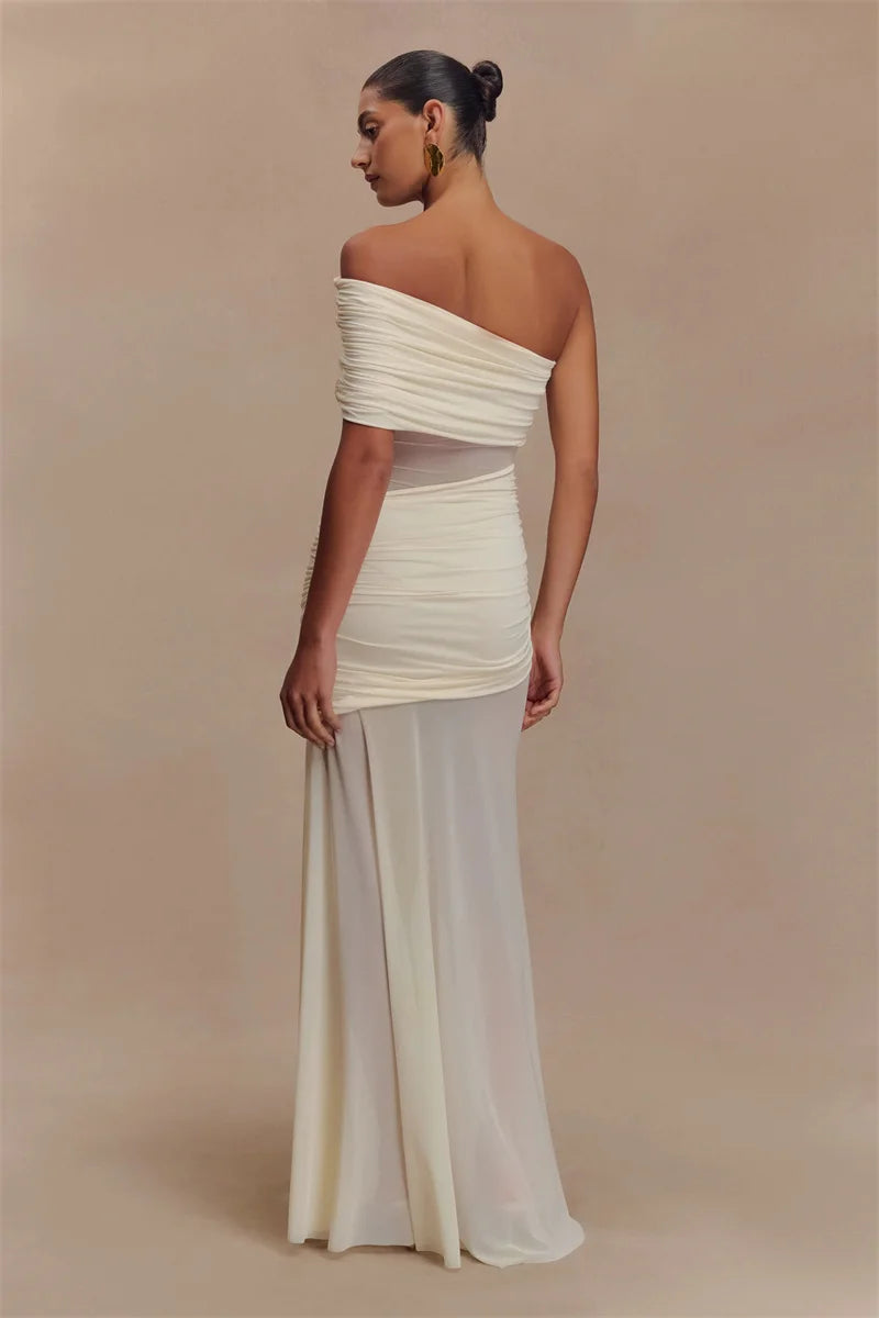 Off-shoulder Strapless Party Long Dress