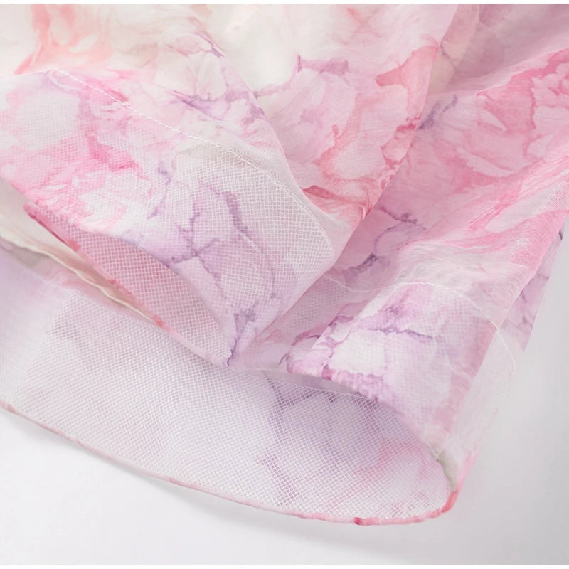 3D Flowers backless ruffle