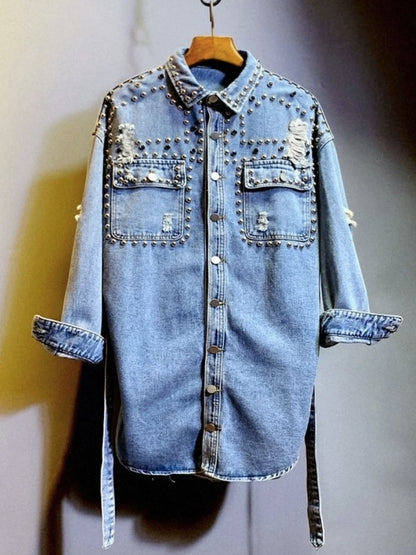 Spring And Autumn Shirt Women's Denim Jacket Trend Fashion Woman Blouse Shirts Women Shirts Women's Clothing Top