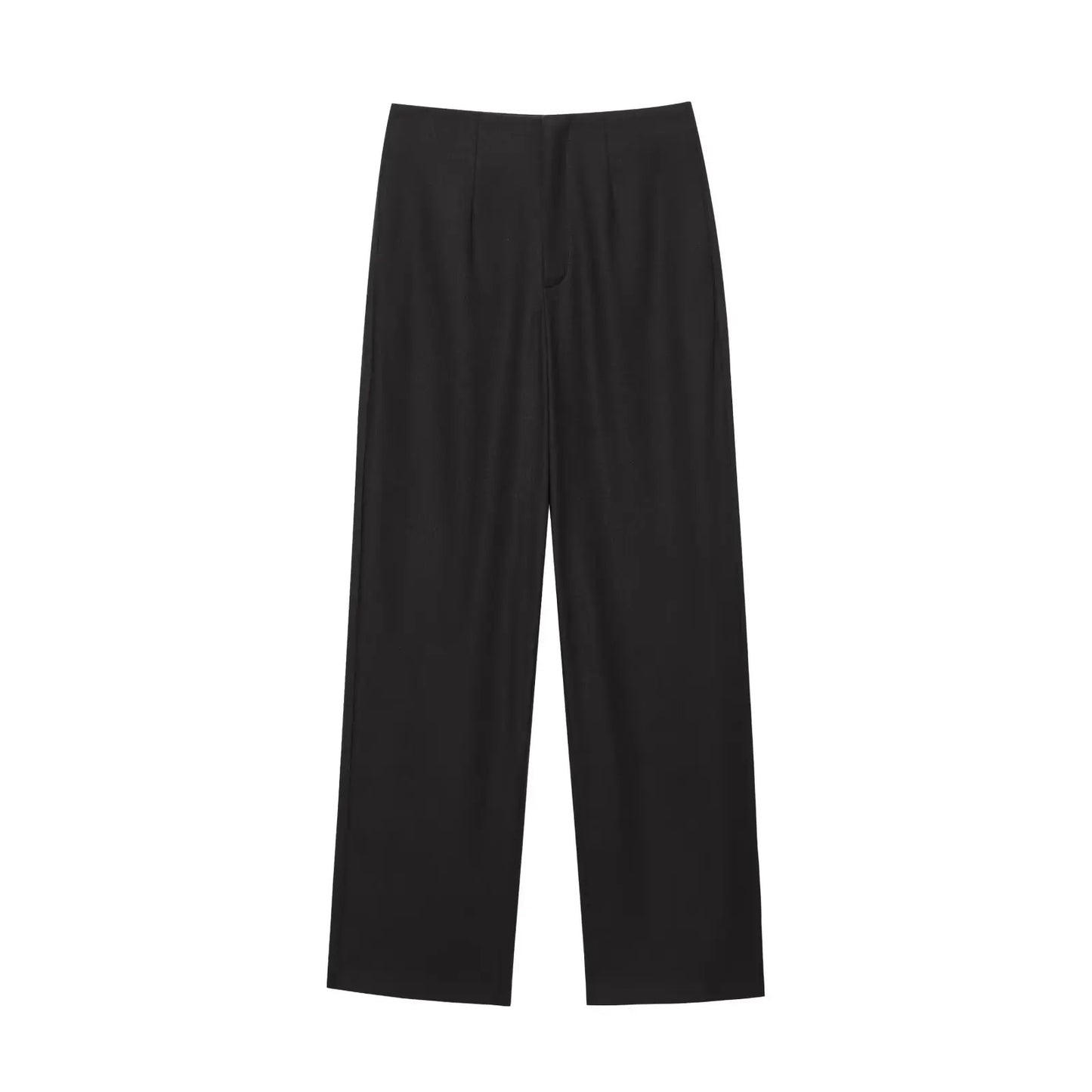 Black Linen Lapel Pants Set