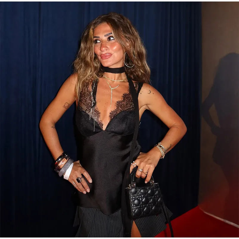 Black Lace Patchwork Strapless Dress Women Sexy Cape Shawl Waist Cinching Slim Mini Dresses Lady Evening Club Party Gowns 2026 - Shellss