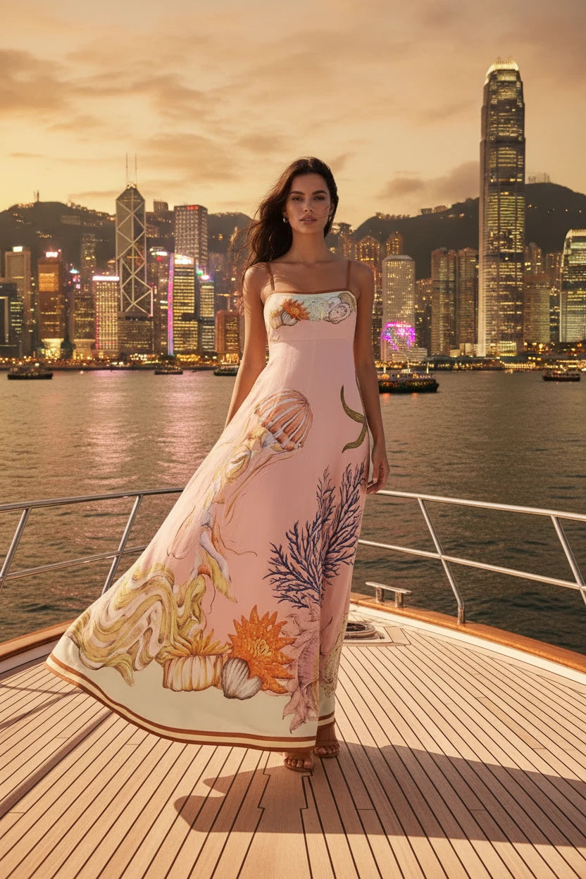 Summer Printed Long Midi Dress