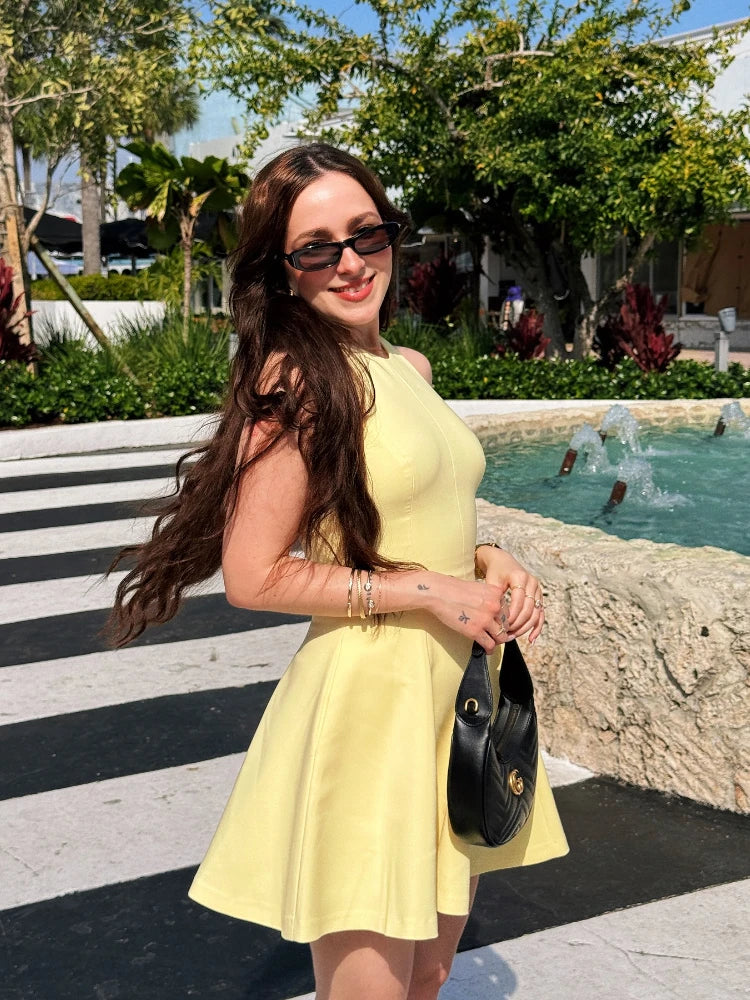 1 Yellow Mini Dress- Super Trendy