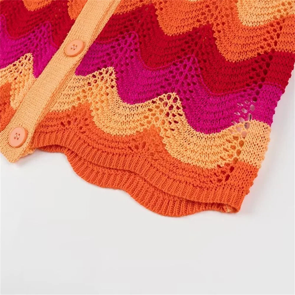 Knit Zigzag set Bright