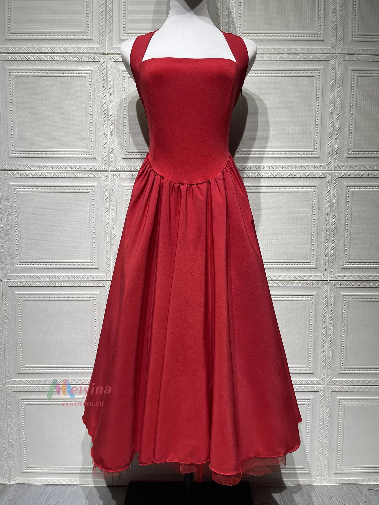 Luxurious Dress Vintage-Inspired Chic Puff-Sleeve Dress Lace-Up Pleated Tulle Dress Romantic-Elegant Evening Ruffle Gown - Shellss