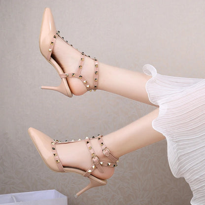 Rivet Decorated High Heels
